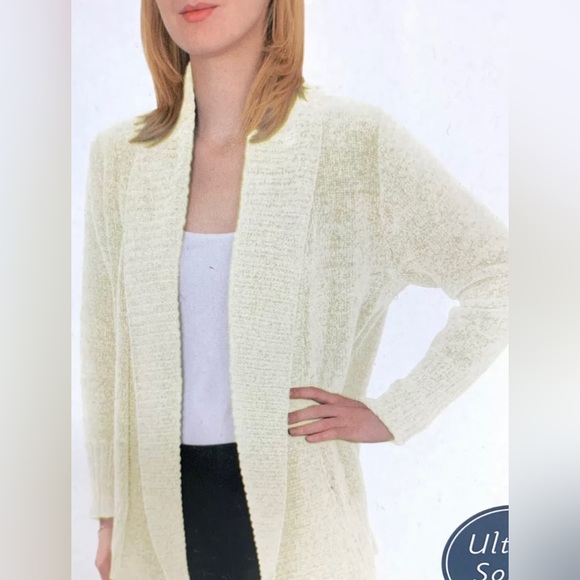 Seven7 Sweaters - EUC Seven7 Cream Oversized Cardigan Blanket Sweater Sz L